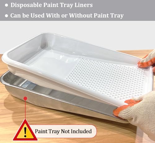 Great Andrew 7 Inch Deck Stain Paint Brush + 21 Pcs Paint Tray Liners