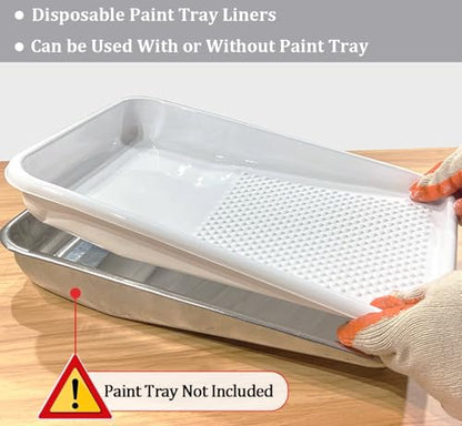 Great Andrew 7 Inch Deck Stain Paint Brush + 21 Pcs Paint Tray Liners