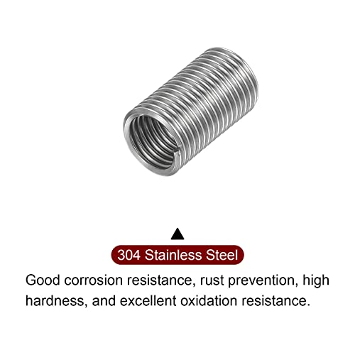 HARFINGTON 10pcs Wire Thread Inserts M10 x 1.5 3D 304 Stainless Steel - size: M10 x 1.5