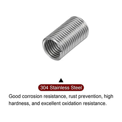 HARFINGTON 10pcs Wire Thread Inserts M10 x 1.5 3D 304 Stainless Steel - size: M10 x 1.5