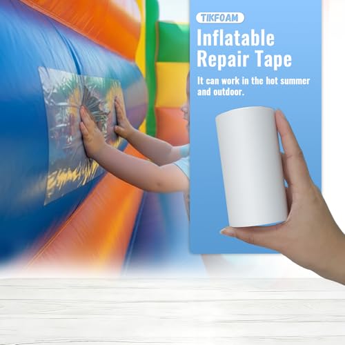 Waterproof Clear Vinyl Inflatable Repair Tape for Bounce House,Pool,Float - size: 4 in x 7 ft Roll