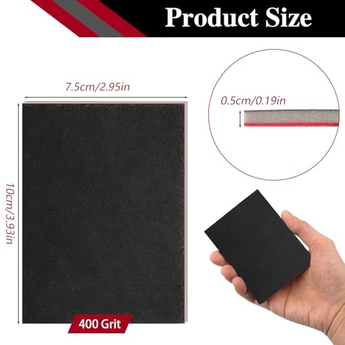 27 Pcs Sanding Sponge Block Pads, 400 Grit Fine Sandpaper Sand Paper - size: 400 Grits
