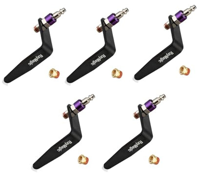 RayMagic Steel Pneumatic Tool Rafter Hook Hanger, Lightweight, Durable,Reusable Metal Organaizer Adjustable Easy Install Hooks with 1/4" Air Tool Swivel Fitting, for Air Nailer, Purple(5-Pack) - style: 5-PACK