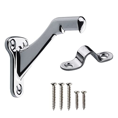 Triumph Hardware,3 Pack,3" Heavy Duty Handrail Bracket Polished Chrome,Stair Railing Bracket - color: Polished Chrome