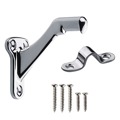 Triumph Hardware,3 Pack,3" Heavy Duty Handrail Bracket Polished Chrome,Stair Railing Bracket - color: Polished Chrome