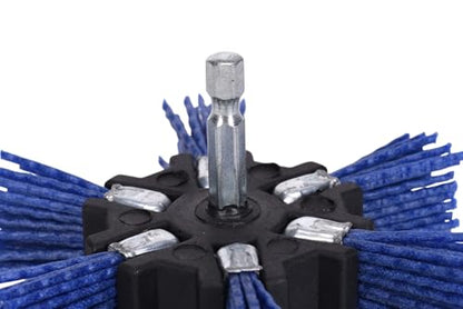 Century Drill & Tool 77343 Nylon Abrasive Flap Brush, 4", Fine - size: 4" Fine