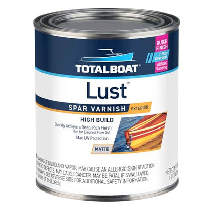 TotalBoat Lust Marine Spar Varnish for Boats & Wood - Matte Pint - color: Matte, size: Pint