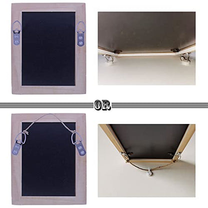 Heavy Duty D Ring Picture Hangers with Screws, Large Wide D-Ring Picture Hanging Hardware, 40 Pcs 2 Holes Picture Hooks for Paintings, Mirror, Clock, Decoration, Artwork Picture Frame - size: 40 Pcs Double Holes