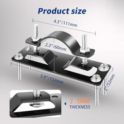 Colinktool Steel 2 Wood Fence Bracket,Chain Link Wood Adapter-24Pack