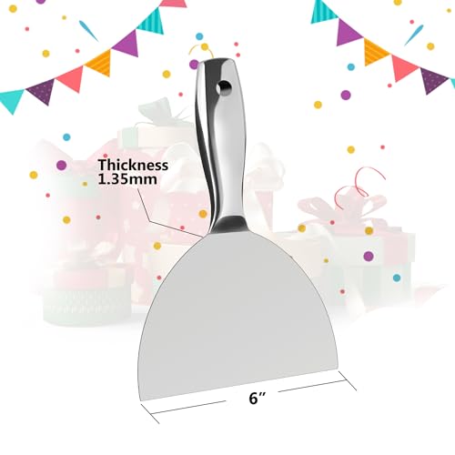 Putty Knife, 6in All-Stainless Steel Scraper Tool
