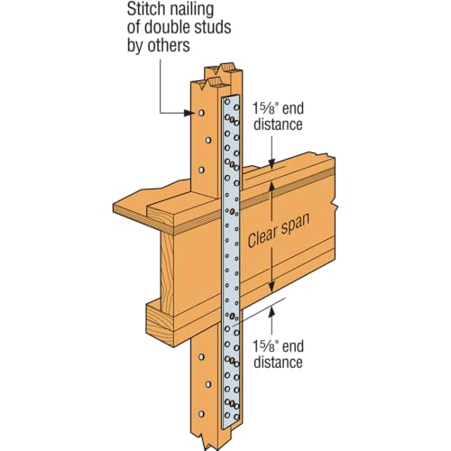 Simpson Strong-Tie MSTA12SS MSTA 12-in. 18-Gauge Stainless-Steel Medium Strap Tie