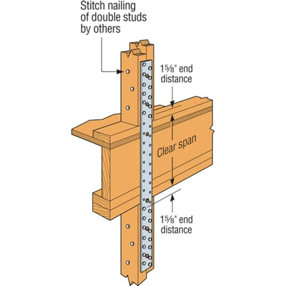 Simpson Strong-Tie MSTA12SS MSTA 12-in. 18-Gauge Stainless-Steel Medium Strap Tie
