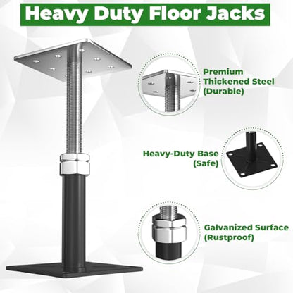 4-Pack 11-16 in House Joist Jacks for Leveling and Lifting, Black - color: Black, size: 11-16 in