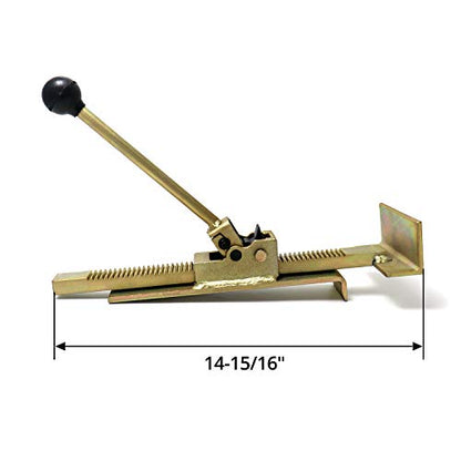 QWORK Flooring Jack – Ratcheting Alignment Tool for Hardwood Installation, Edge Tightening & Board Straightening - size: 1pcs