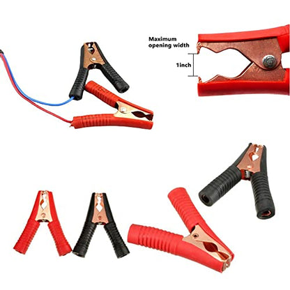 Jumper Cables Clamp 50-100A for Charging and Testing Batteries Crocodile Clamp Car Battery Charger Clamps Power Replacement Battery Alligator Clips - color: Copper plating