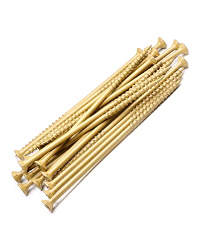 Deck Screws, Exterior Wood Screws #10 x 5 Inch 50 Pcs, Carbon Steel Star Drive and Coarse Threads, Anti-Corrosion, Tan Coated Screws for Decks, Fences and Other Outdoor Use | by IMSCREWS - size: #10 x 5"