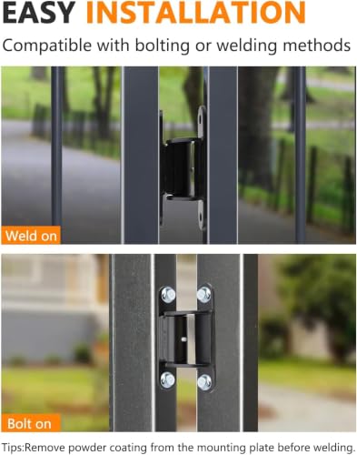 SPARKWHIZ 7" Bolt-on Gate Hinge Heavy Duty 4 Pack