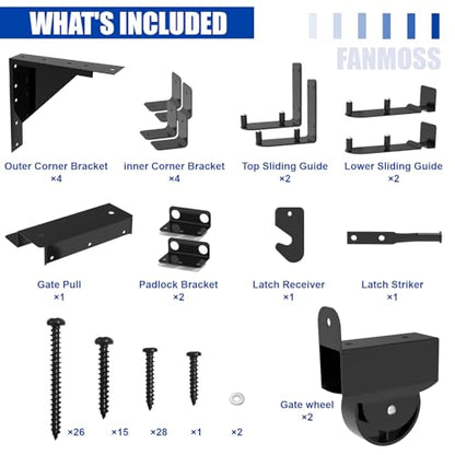 Sliding Gate Hardware Kit, Sliding Deck Gate Kit, Anti Sag Gate Kit
