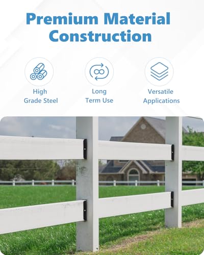 40 Pack 2x4 Fence Brackets for Wood Rail,18 Gauge