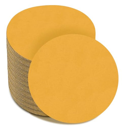6-Inch No-Hole Hook and Loop Gold Sanding Discs 320-Grit, 100 Pack - size: 320 Grit