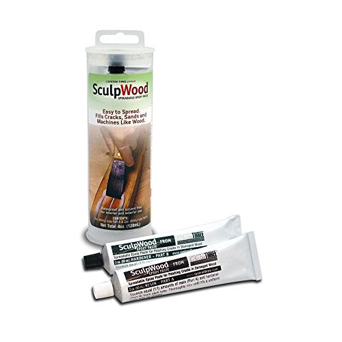 System Three SculpWood Paste Wood Epoxy Filler, 4 oz, Brown - size: 4 oz