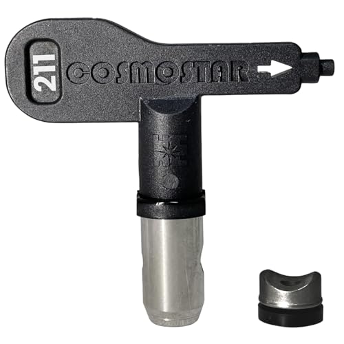 Cosmostar 211 Heavy Duty Airless Spray Tip Nozzle – Reversible, Easy Clean, Compatible with RAC IV & TRU211 Tip Guard - size: 211