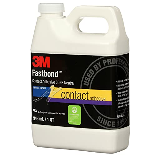3M Fastbond Contact Adhesive 30NF, Neutral, 1 Quart Can - color: Neutral, size: ['1 Quart']