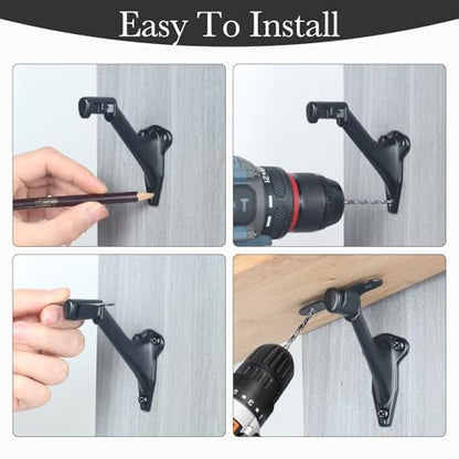 HOME MASTER HARDWARE Handrail Bracket for Stairs, Matte Black, 3 Pack - color: Matte Black, size: 3 Pack