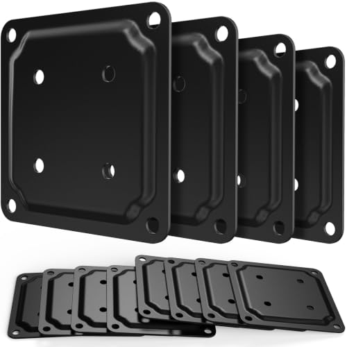 ForoGore 4" x 4" Wood Post Plate Connector, Powder-Coated Decking Post Base - size: 12 PCS