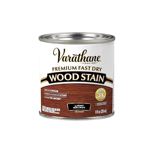 Varathane Premium Fast Dry Light Walnut Wood Stain - color: Light Walnut, size: 0.25 Quart (Pack of 1)