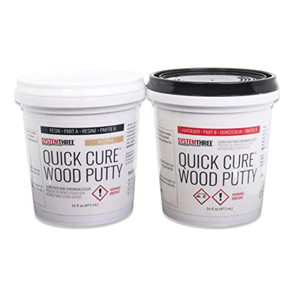 System Three Quick Cure Putty, Red Oak, Quart Kit - color: Red Oak, size: 1 Quart