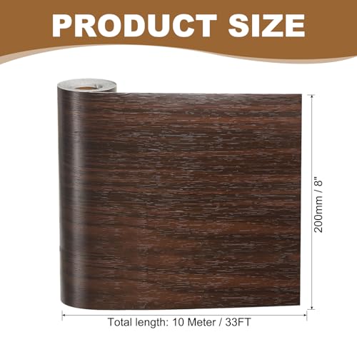 PATIKIL Self Adhesive Wood Grain Repair Tape 33'x 8" Patch Black Walnut - color: Black Walnut, size: 33'x 8"