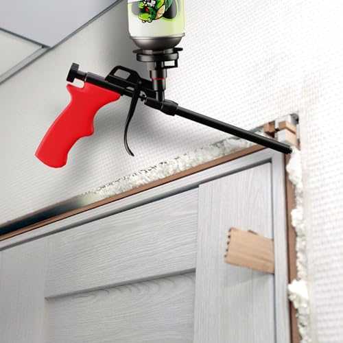 Sprayman Window & Door Expanding Spray Foam - (12x24oz) Low Expansion Polyurethane Spray Foam for Doors, Windows & Walls, Gun Use & Reuseable, Gun&Cleaner Included - 12 Pack - size: 12 Pack, style: Set