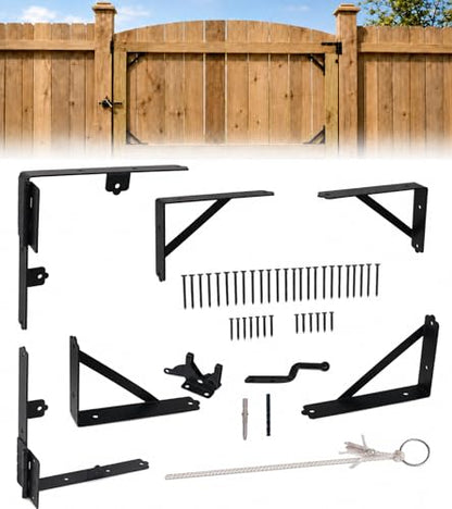 Anti Sag Fence Gate Kit Heavy Duty Gate Corner Brace Bracket - style: 1 Set