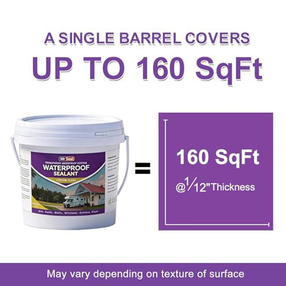 Clear Waterproof Sealant 70 OZ, Water-Based Transparent Coating - style: 70 OZ