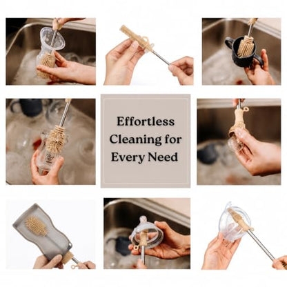Haakaa Food-Grade Silicone Double-Ended Cleaning Brush (Brush-Champagne) - color: Brush-champagne
