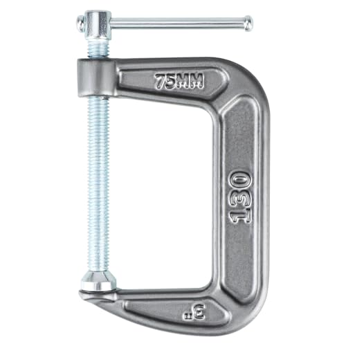 Olympia Tools Heavy Duty Cast Iron C-Clamps with 3-Inch Jaw Opening and 2-Inch Throat, 3 Pack - size: 3inch, style: 3pc 3"