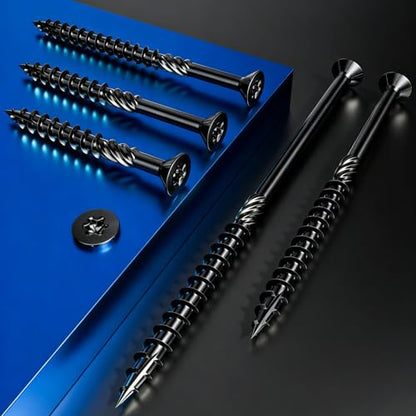Wensilon 5/16 * 7" Black Deck Screws 23pcs 2lbs 8x175mm Lag Screws - color: Black, size: 5/16*7"