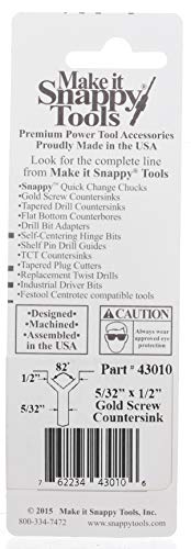 Make it Snappy Tools 11/64 Inch x 1/2 Inch Countersink #43011 - size: 11/64" x 1/2"