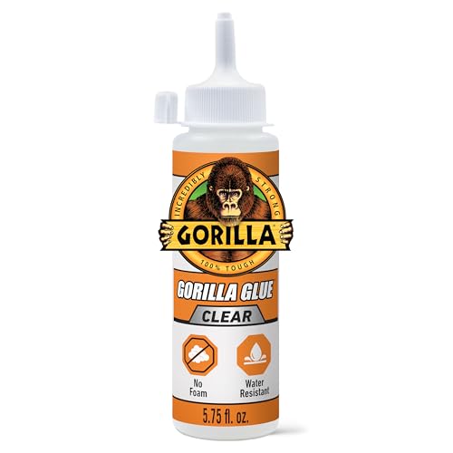 Gorilla Crystal Clear Glue, All Purpose, 5.75 oz Bottle - size: Bottle 5.75oz, style: Bottle 1 Pack