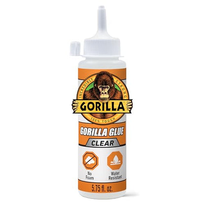 Gorilla Crystal Clear Glue, All Purpose, 5.75 oz Bottle - size: Bottle 5.75oz, style: Bottle 1 Pack