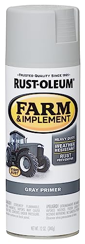 Rust-Oleum Farm & Implement Gray Spray Primer - color: Gray Primer, size: 12 Ounce (Pack of 1)