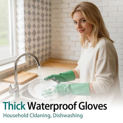 15 Mil Chemical Resistant Nitrile Gloves, Latex free Durable Cleaning Gloves, Resist Acid, Alkali, Solvent and Oil - color: 1 Pair-green, size: Small