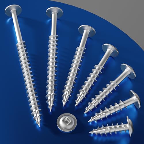 Wensilon Pocket Hole Screws, #8 x 1, Square Drive, White, 5lbs 1049pcs - color: Silver, size: 8*1"