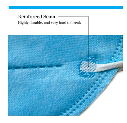 ProStar Respirator Face Mask, Fold-Style with Ear Loops, Made in USA, 20pcs, 4-Layer 95% Filter Efficiency, Blue