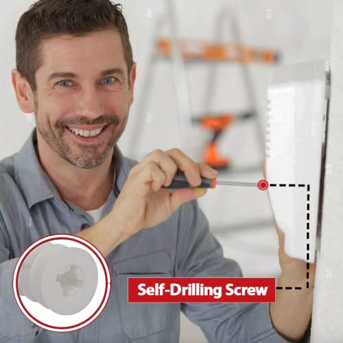20PCS #8 Self Drilling Drywall Anchors and Screws Assortment Kit