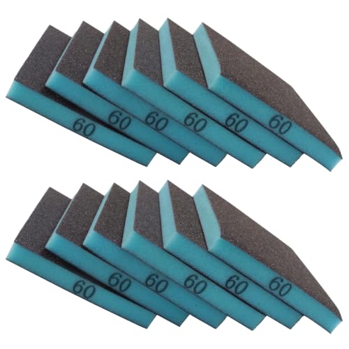 12 Pcs 60 Grit Sanding Sponge - size: #60
