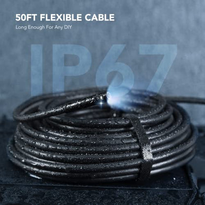 DEPSTECH 50FT Endoscope Camera, Triple Lens 5" IPS Screen Inspection Camera - size: 50FT