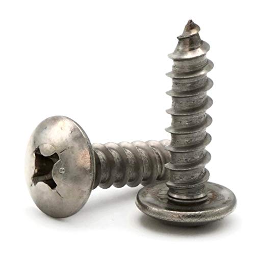 #10 Phillips Truss Head Screws 316 Stainless Steel Sheet Metal Screws #10 x 1-1/4 inch Qty 100 - size: #10 x 1-1/4 inch