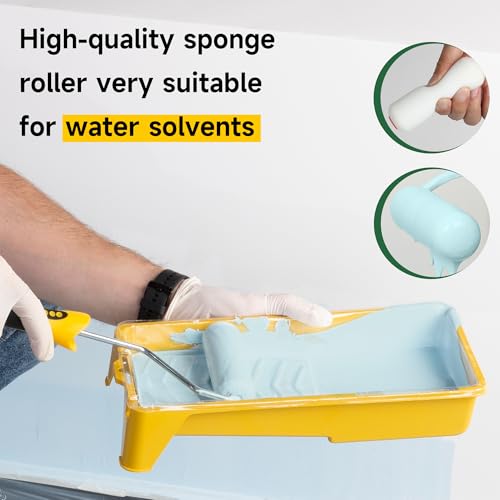 VOOMEY Mini Paint Roller Covers, 4 Inch High Density Foam Roller, 24 Pack - style: 4 inch 24 pack（white）